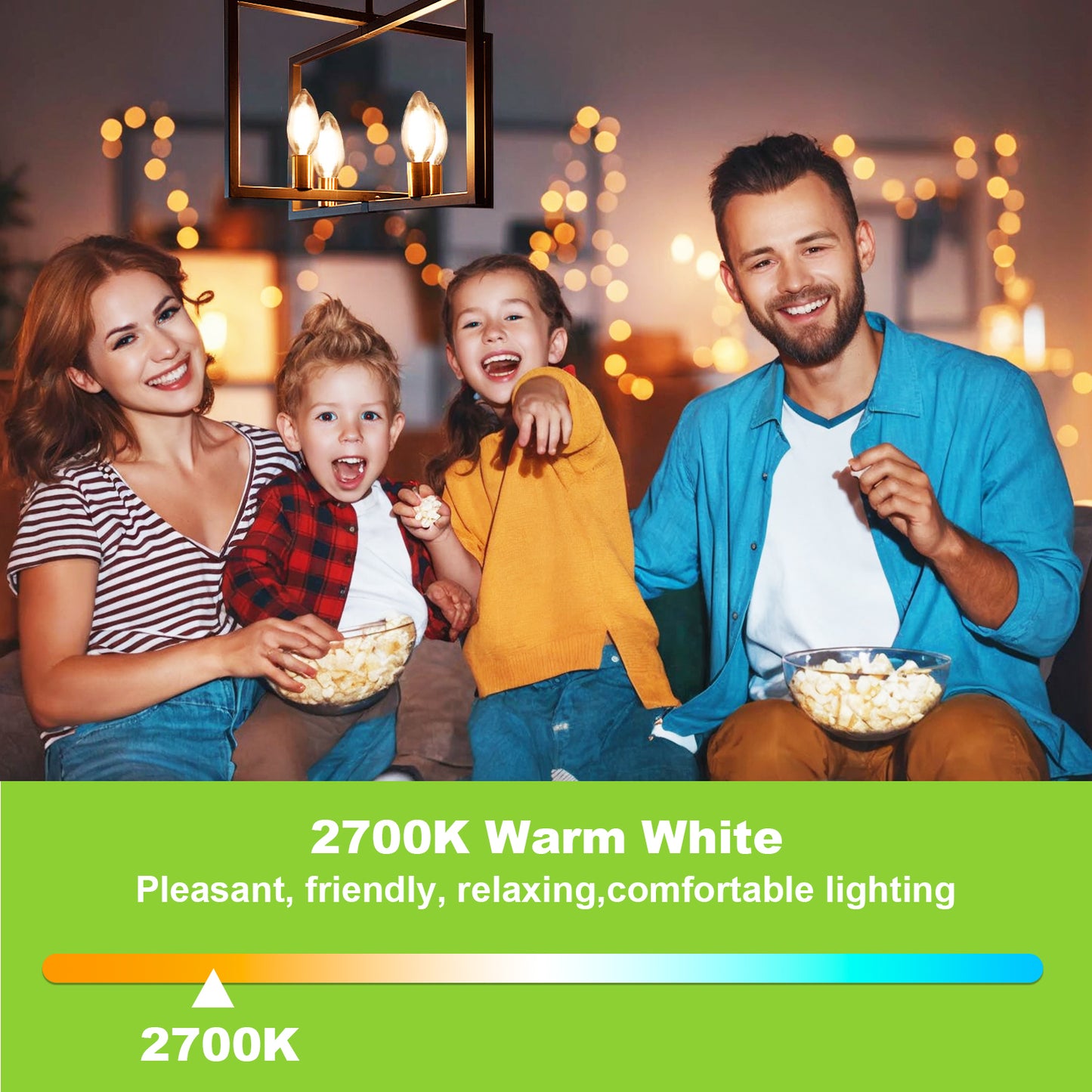Spacelumen E14 Dimmable Small Edison Screw SES Candle Light Bulbs, 2700K Warm White 4W LED Light Bulb 40W Incandescent Equivalent, Pack of 10