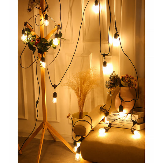 Spacelumen 15 Pack 2W E27 Screw Plastic S14 LED Light Bulb, Shatterproof & Waterproof 2700K Warm White Outdoor String Lights Bulbs